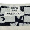 エルメス HERMES 総柄ノースリーブニットカーディガン ホワイト レーヨン レディース カーディガン