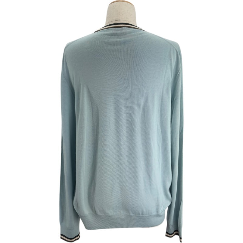 エルメス HERMES カシミヤ混クルーネックニットセーター ブルー