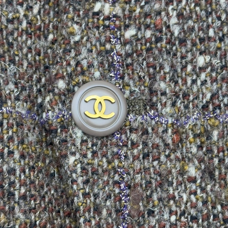 シャネル CHANEL ココマークボタンツイードコートセットアップ P03635