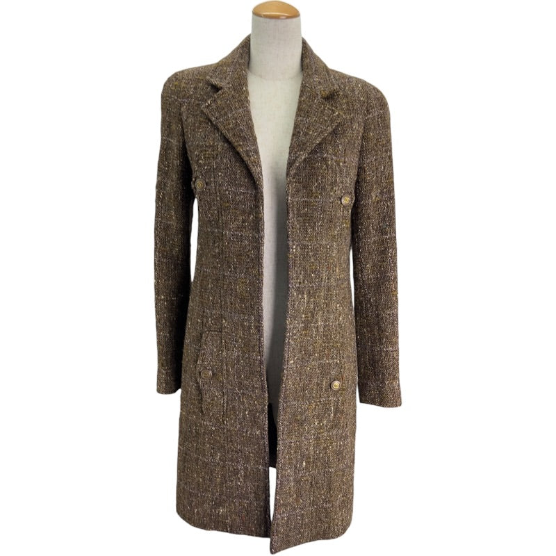 シャネル CHANEL ココマークボタンツイードコートセットアップ P03635