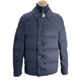 モンクレール MONCLER PRES カシミヤ混ダウンジャケット ネイビー ナイロン/カシミヤ メンズ ダウンジャケット