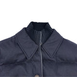 モンクレール MONCLER PRES カシミヤ混ダウンジャケット ネイビー ナイロン/カシミヤ メンズ ダウンジャケット