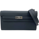 エルメス HERMES ケリートゥーゴーヴェルソ Y刻 ブルーインディゴ・ブラック SV金具 エプソン レディース ショルダーバッグ