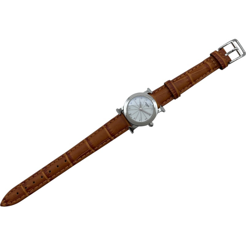 エルメス HERMES Hウォッチ ロンド HR1.210 ホワイト SS クオーツ レディース 腕時計 エルメス HERMES Hウォッチ ロンド HR1.210 ホワイト SS クオーツ