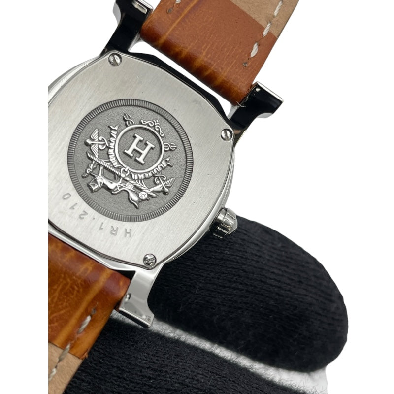 エルメス Hウォッチ ロンド HR1.210 レザー クォーツ レディース 時計 エルメス HERMES Hウォッチ ロンド HR1.210 ホワイト SS クオーツ