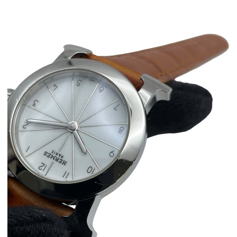 エルメス HERMES Hウォッチ ロンド HR1.210 ホワイト SS エルメス HERMES Hウォッチ ロンド HR1.210 ホワイト SS