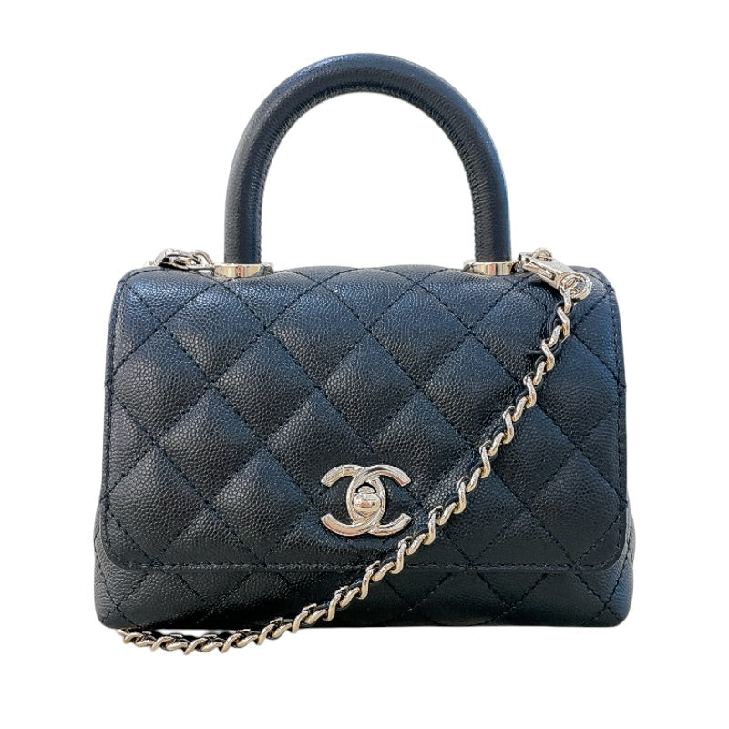 シャネル CHANEL ココハンドルXXS AS2215 ブラック ゴールド金具