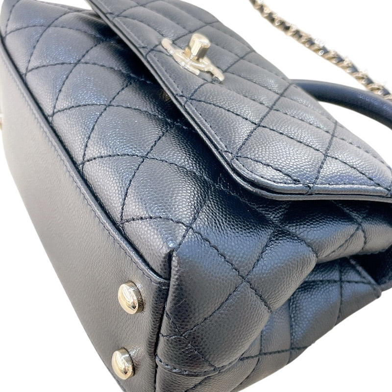シャネル CHANEL ココハンドルXXS AS2215 ブラック ゴールド金具