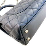 シャネル CHANEL ココハンドルXXS AS2215 ブラック　ゴールド金具 キャビアスキン ショルダーバッグ