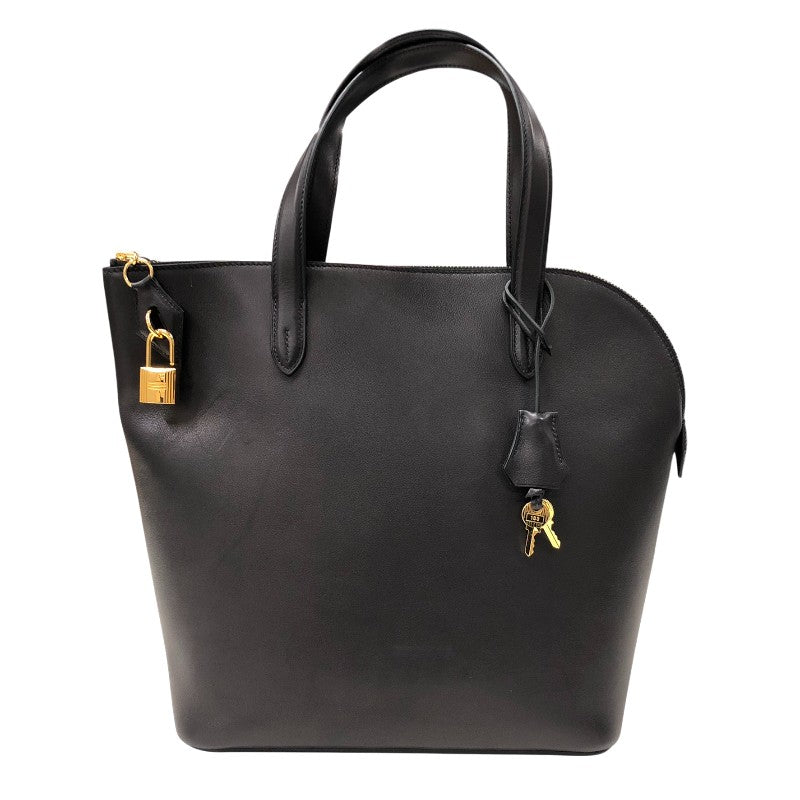 ブラック ハンドバッグ ゴールド金具 エルメス HERMES トランザット D刻 ブラック ゴールド金具 エバー