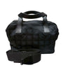 シャネル CHANEL ニュートラベルラインハンドバッグ A15973 ブラック ゴールド金具 ナイロンジャガード レディース ショルダーバッグ