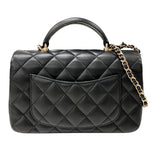 シャネル CHANEL マトラッセ トップハンドル フラップバッグ AS2431 ブラック ゴールド金具 ラムスキン レディース ショルダーバッグ