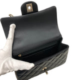 シャネル CHANEL マトラッセ トップハンドル フラップバッグ AS2431 ブラック ゴールド金具 ラムスキン レディース ショルダーバッグ