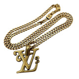 ルイ・ヴィトン LOUIS VUITTON コリエ・スクエアードLV ゴールド メタル アクセサリー
