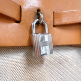 エルメス HERMES エールバッグアドPM　 □E刻印　（2001年製造） ナチュラル/ゴールド　シルバー金具 トワル・レザー レディース リュック・デイパック