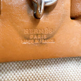 エルメス HERMES エールバッグアドPM　 □E刻印　（2001年製造） ナチュラル/ゴールド　シルバー金具 トワル・レザー レディース リュック・デイパック