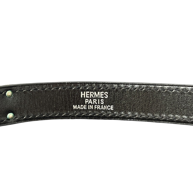 エルメス HERMES ケリ―チョーカー ＃M ブラック SV金具 ボックスカーフ