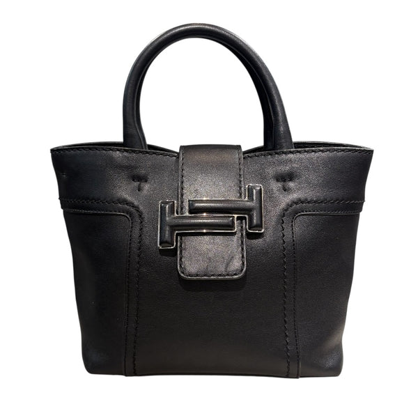 トッズ TOD'S ダブルT ミニバッグ ブラック レザー レディース