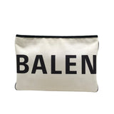 バレンシアガ BALENCIAGA ポーチ 492681 アイボリー・ブラック キャンバス メンズ クラッチバッグ