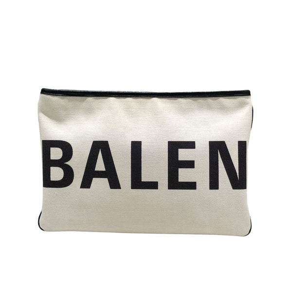 バレンシアガ BALENCIAGA ポーチ 492681 アイボリー・ブラック