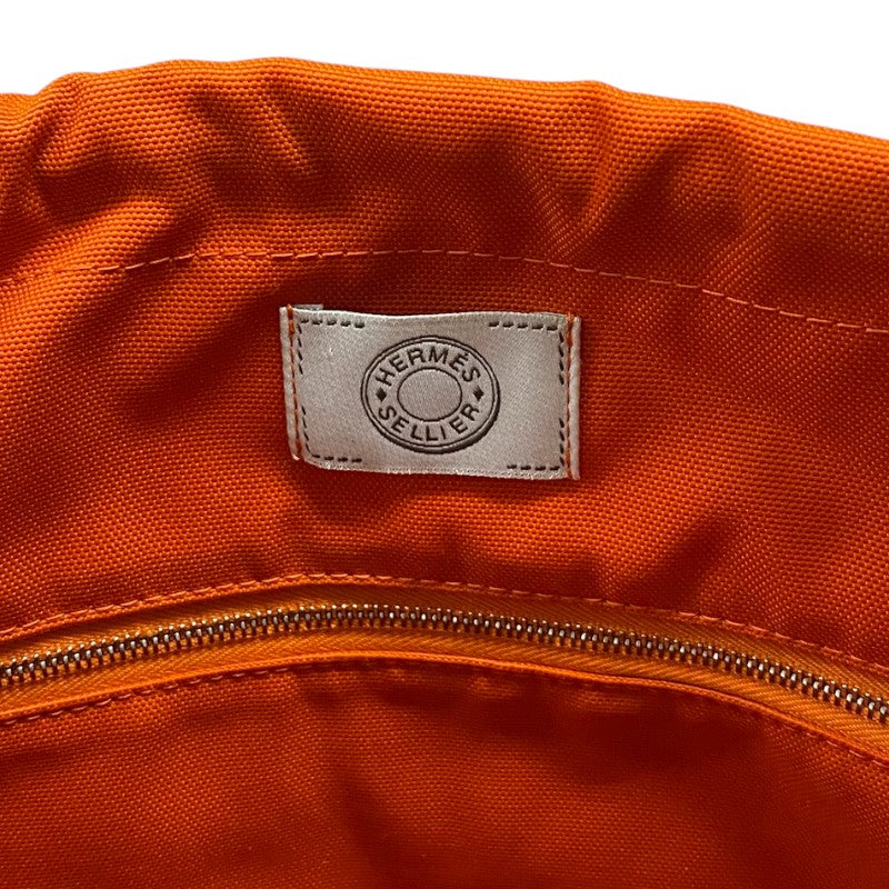 エルメス HERMES サックドパンサージュ Z刻 ネイビー×ブラウン トワル