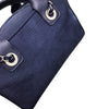 シャネル CHANEL ドーヴィル　ボーリングバッグ A92749 ネイビー コットン レディース ハンドバッグ