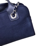シャネル CHANEL ドーヴィル　ボーリングバッグ A92749 ネイビー コットン レディース ハンドバッグ