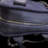 シャネル CHANEL ドーヴィル　ボーリングバッグ A92749 ネイビー コットン レディース ハンドバッグ
