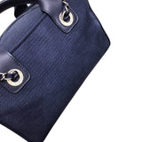 シャネル CHANEL ドーヴィル　ボーリングバッグ A92749 ネイビー コットン レディース ハンドバッグ
