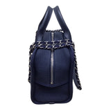シャネル CHANEL ドーヴィル　ボーリングバッグ A92749 ネイビー コットン レディース ハンドバッグ