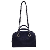 シャネル CHANEL ドーヴィル　ボーリングバッグ A92749 ネイビー コットン レディース ハンドバッグ