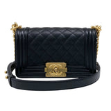 シャネル CHANEL ボーイシャネル20 A67085 ブラック ゴールド金具 キャビアスキン レディース ショルダーバッグ
