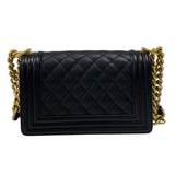 シャネル CHANEL ボーイシャネル20 A67085 ブラック ゴールド金具 キャビアスキン レディース ショルダーバッグ