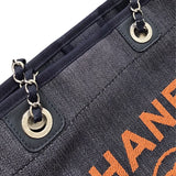 シャネル CHANEL ドーヴィルMM A67001 インディゴ×オレンジ デニム ユニセックス トートバッグ
