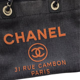 シャネル CHANEL ドーヴィルMM A67001 インディゴ×オレンジ デニム ユニセックス トートバッグ