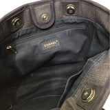シャネル CHANEL ドーヴィルMM A67001 インディゴ×オレンジ デニム ユニセックス トートバッグ
