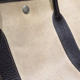 エルメス HERMES ガーデンパーティPM □F刻 ベージュ・マロン トワル/ブッフル ユニセックス トートバッグ