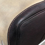 エルメス HERMES ガーデンパーティPM □F刻 ベージュ・マロン トワル/ブッフル ユニセックス トートバッグ