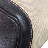 エルメス HERMES ガーデンパーティPM □F刻 ベージュ・マロン トワル/ブッフル ユニセックス トートバッグ