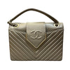シャネル CHANEL Vステッチ フラップチェーンバッグ ブロンズ ゴールド金具 レザー レディース ショルダーバッグ