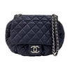 シャネル CHANEL ラグジュアリーライン ショルダーバッグ A49889 ネイビー シルバー金具 カーフ レディース