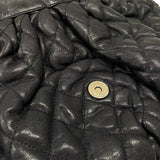 シャネル CHANEL ラグジュアリーライン ショルダーバッグ A49889 ネイビー シルバー金具 カーフ レディース