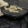 シャネル CHANEL ラグジュアリーライン ショルダーバッグ A49889 ネイビー シルバー金具 カーフ レディース