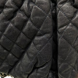 シャネル CHANEL ラグジュアリーライン ショルダーバッグ A49889 ネイビー シルバー金具 カーフ レディース