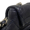 シャネル CHANEL ラグジュアリーライン ショルダーバッグ A49889 ネイビー シルバー金具 カーフ レディース