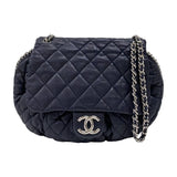 シャネル CHANEL ラグジュアリーライン ショルダーバッグ A49889 ネイビー シルバー金具 カーフ レディース