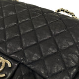 シャネル CHANEL ラグジュアリーライン ショルダーバッグ A49889 ネイビー シルバー金具 カーフ レディース