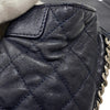 シャネル CHANEL ラグジュアリーライン ショルダーバッグ A49889 ネイビー シルバー金具 カーフ レディース