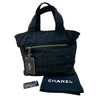 シャネル CHANEL ニュートラベルライントートGM A35508 ブラック/シルバー金具 ナイロンジャガード レディース トートバッグ