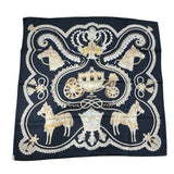 エルメス HERMES カレ90 Paperoles ブラック/ベージュ シルク レディース スカーフ